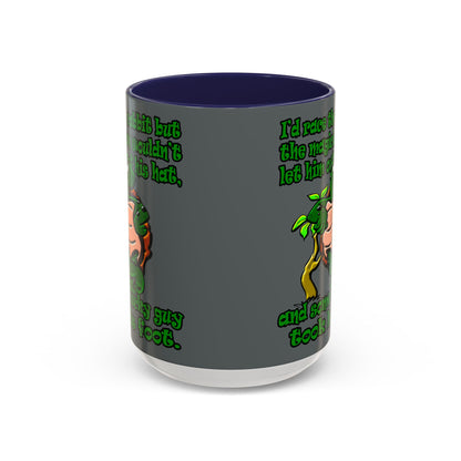 turtle race - Accent Mug (dark grey)