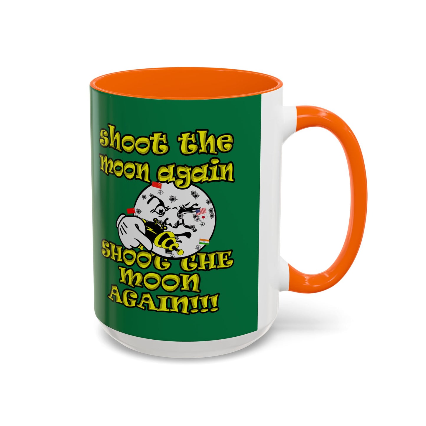 shoot the moon again - Accent Mug (dark green)