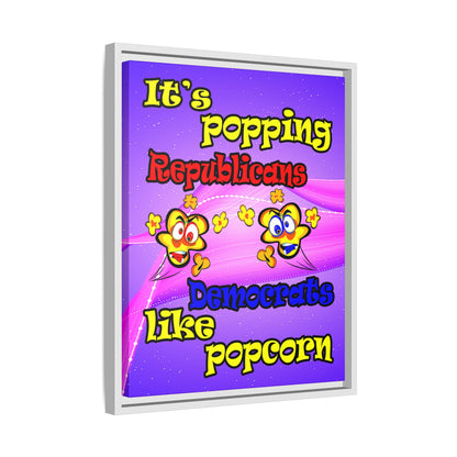 popping like popcorn - framed canvas art (purple-pink wave)