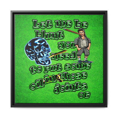 og - framed canvas art (green turf)