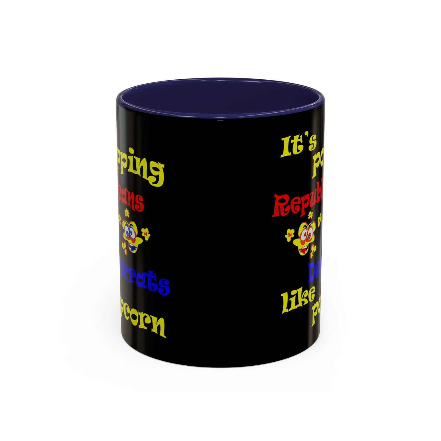 popping like popcorn - Accent Mug (black)