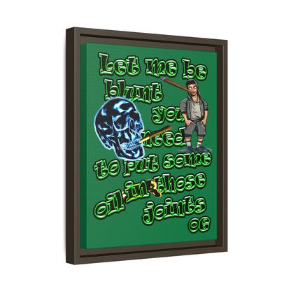 og - framed canvas art (dark green)