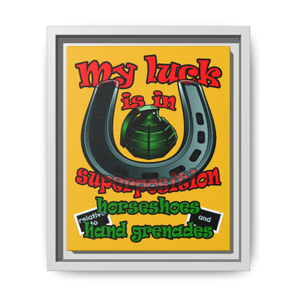my luck - framed canvas art (yellow)
