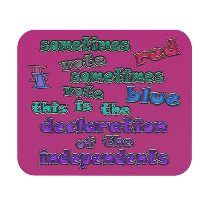 declaration of the independents - Mouse Pad (Rectangle) (pink)