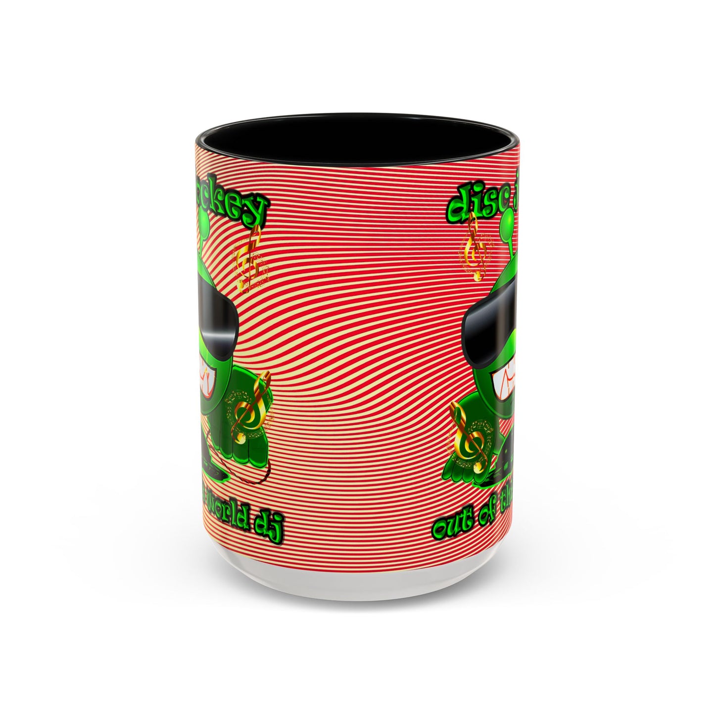 disc jockey - Accent Mug (yellow-orange wave)
