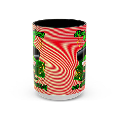 disc jockey - Accent Mug (yellow-orange wave)