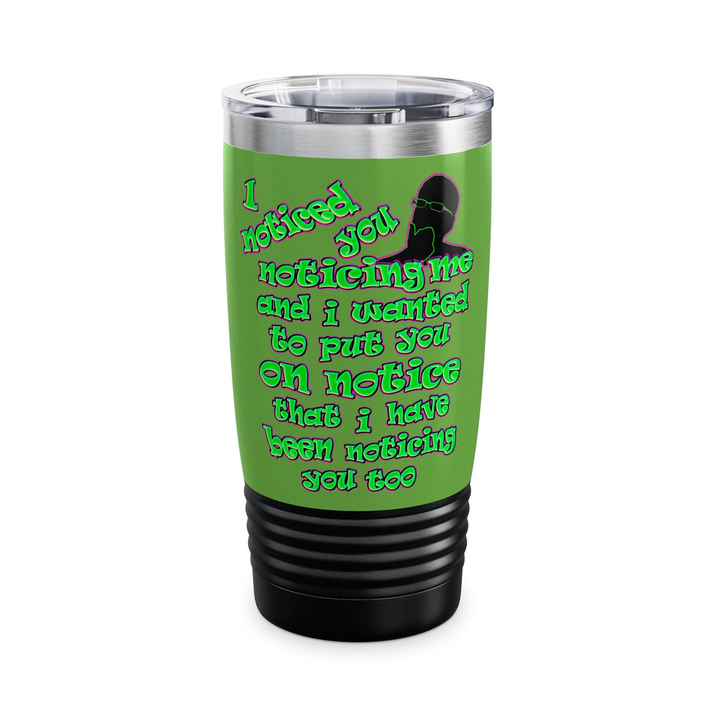 noticed you noticing - Ringneck Tumbler, 20oz (green)