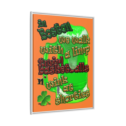 celtics logo - framed canvas art (crusta)