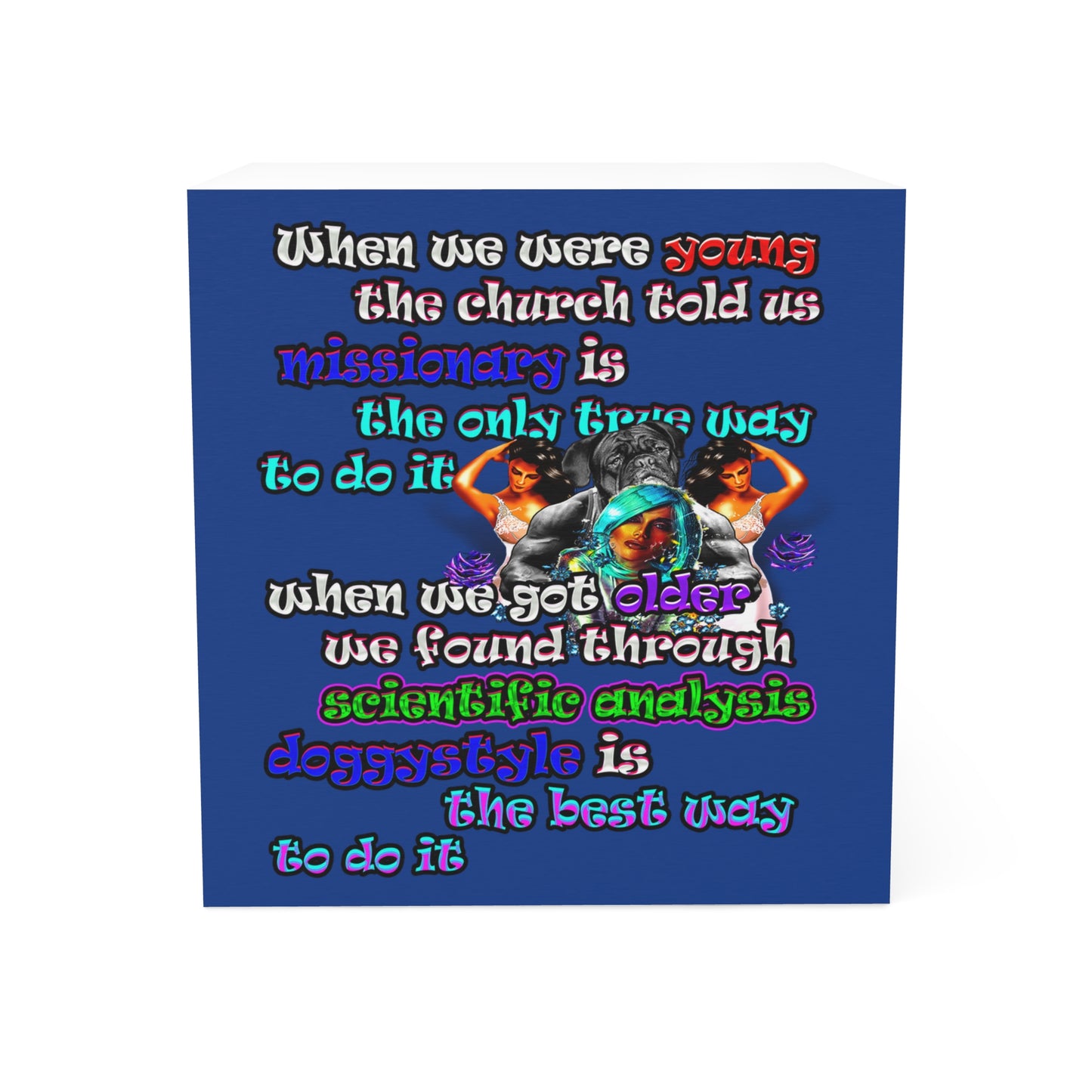 doggystyle - note cube (dark blue)