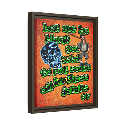 og - framed canvas art (burnt orange)