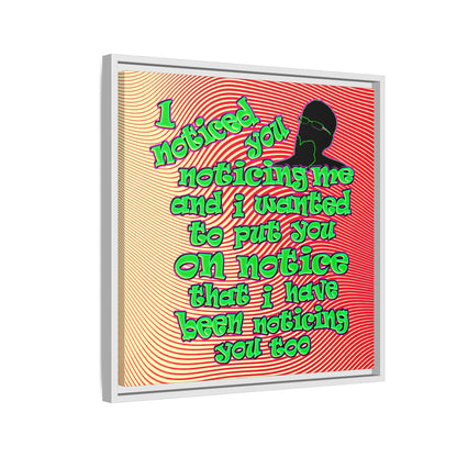noticed you noticing - framed canvas art (yellow-orange wave)