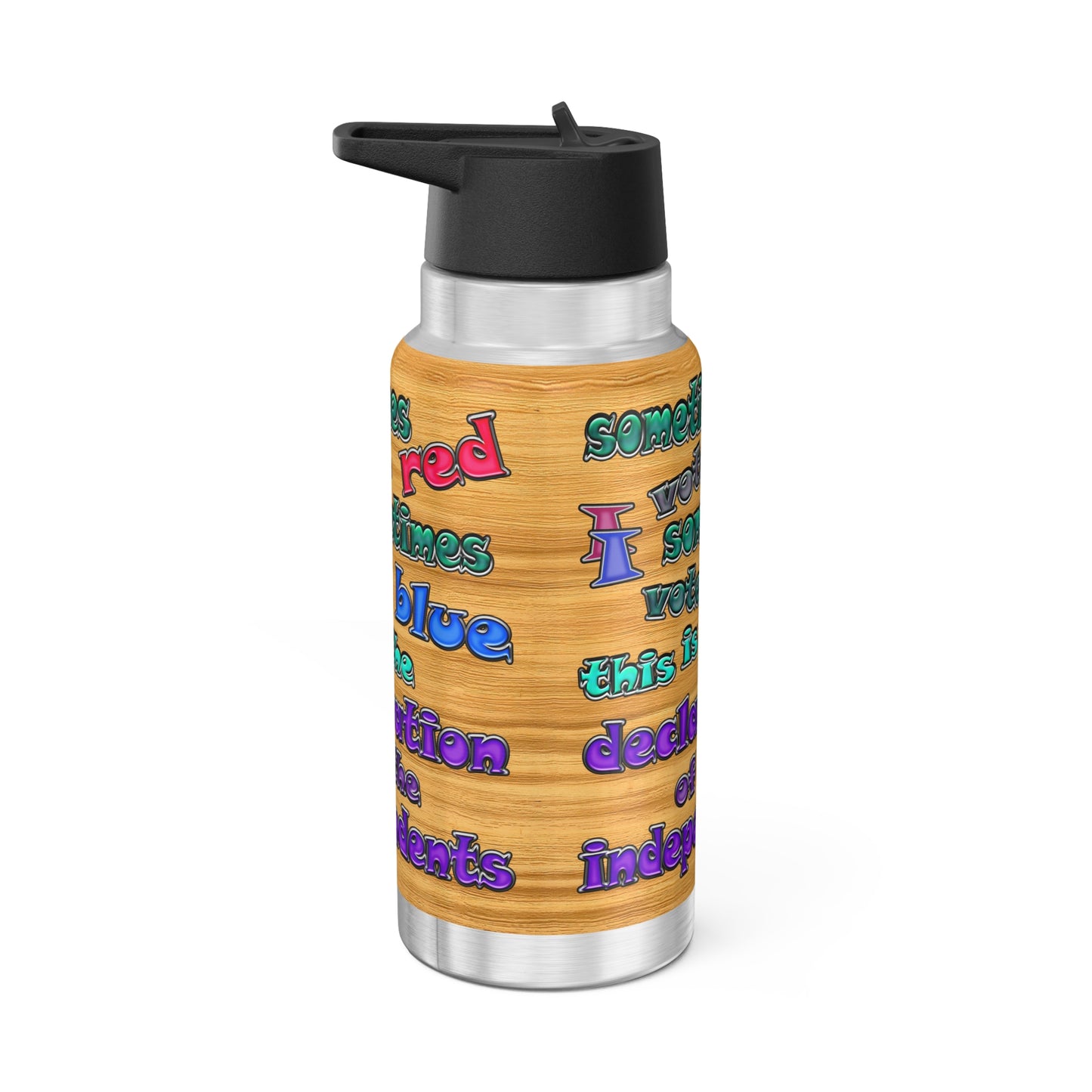 declaration of the independents - Gator Tumbler, 32oz  (butterscotch wood finish)
