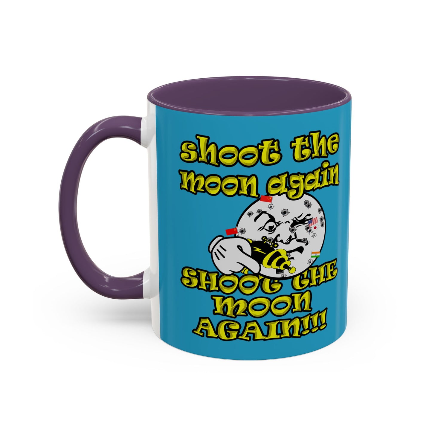 shoot the moon again - Accent Mug (turquoise)