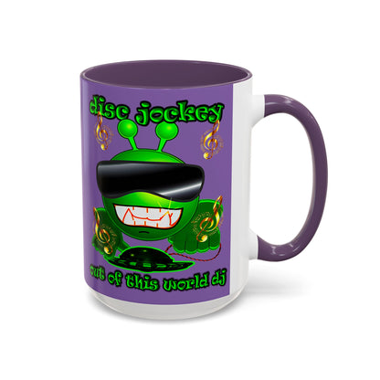 disc jockey - Accent Mug (light purple)