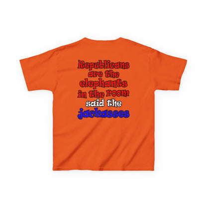 donkeys and elephants - Kids Heavy Cotton™ Tee
