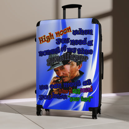 high noon - Suitcase (blue-white wave)