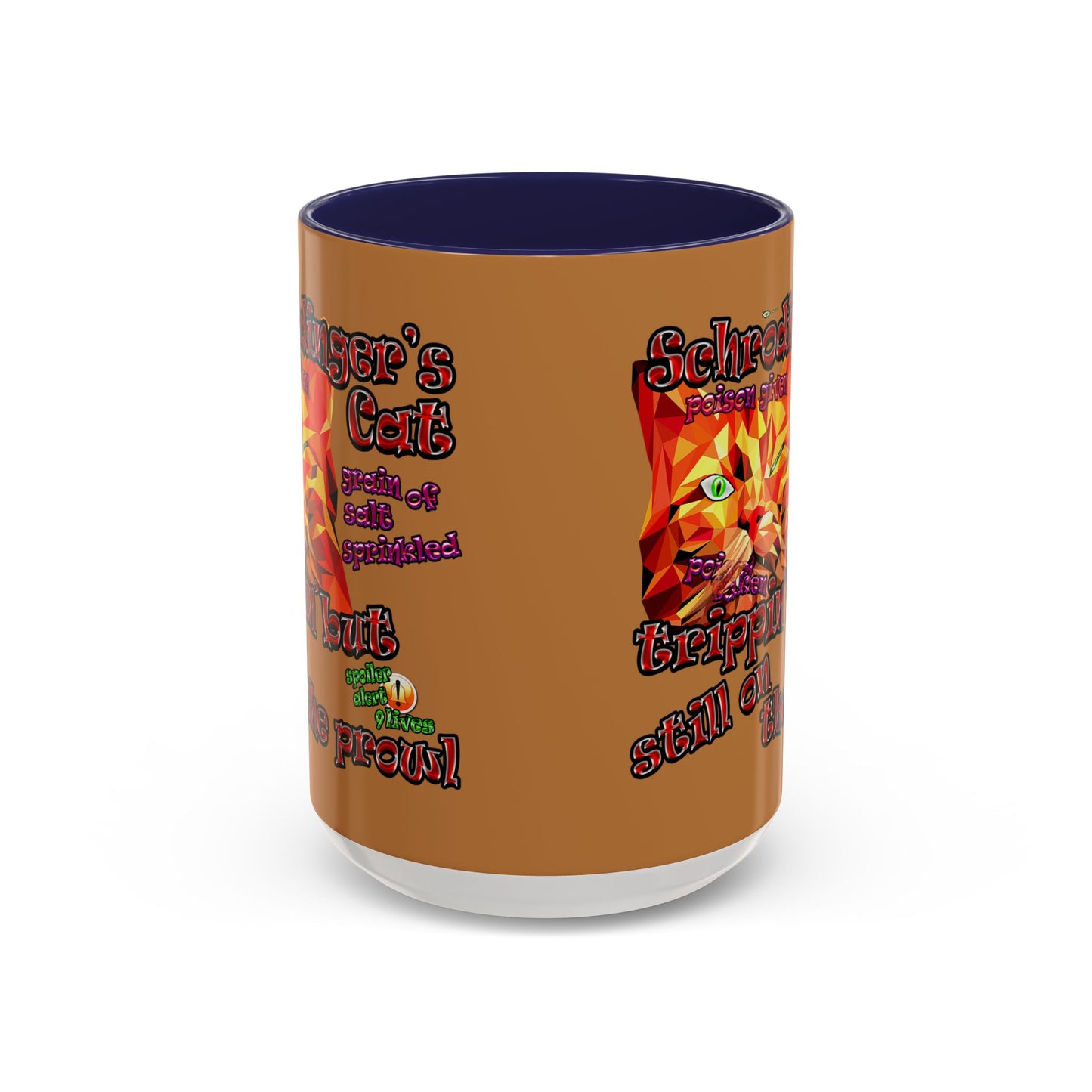 schrodinger's cat - Accent Mug (light brown)