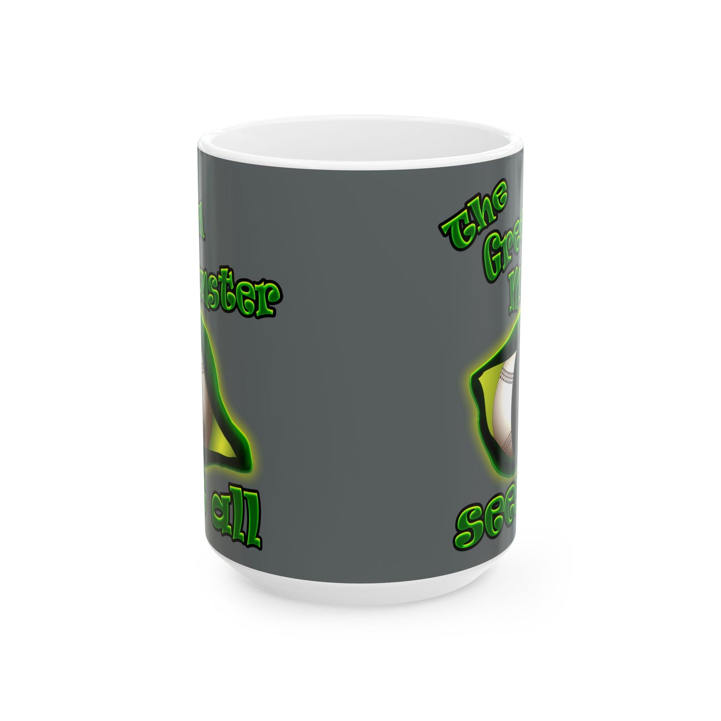 green monster - White Mug (dark grey)