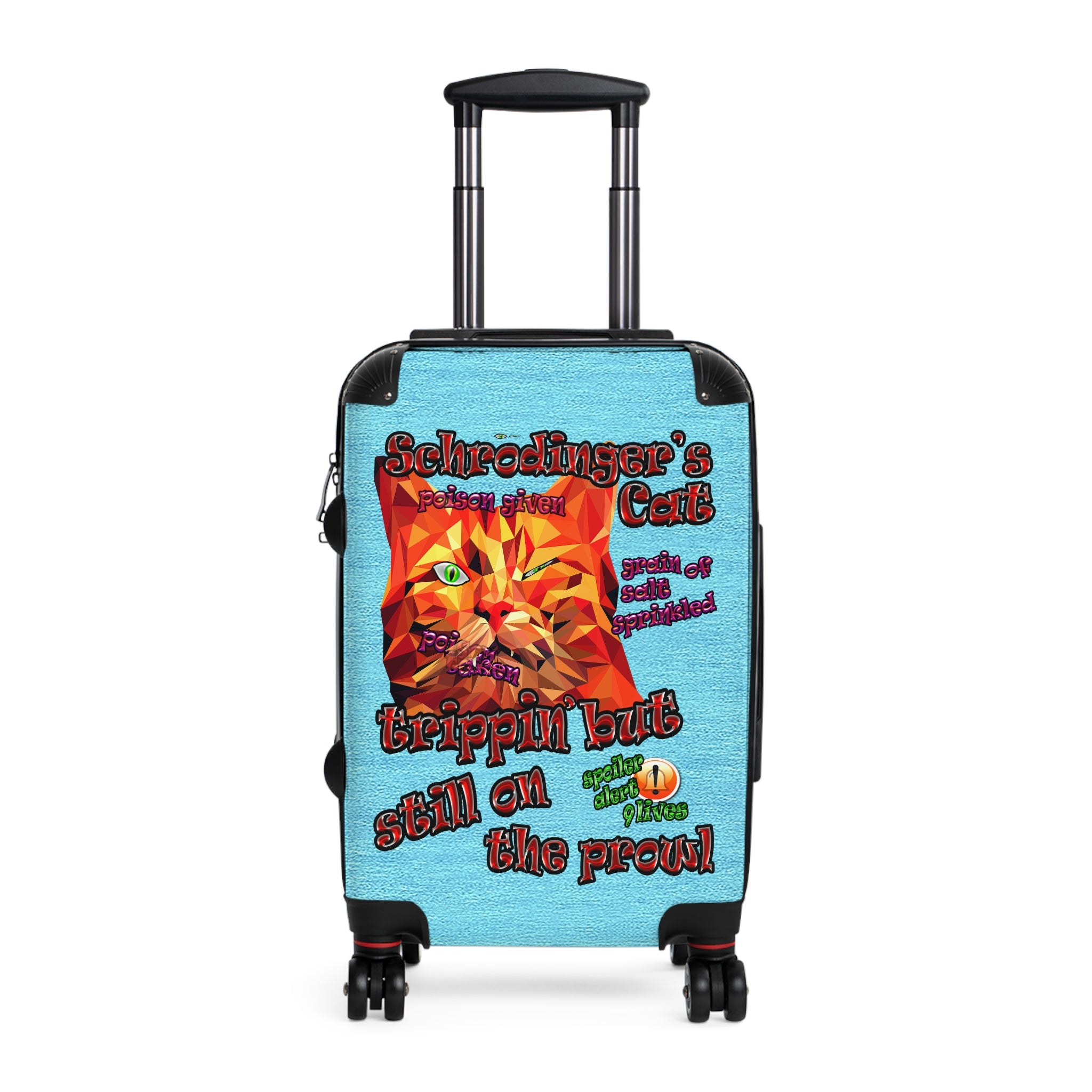 schrodinger's cat - suitcase (faded blue)