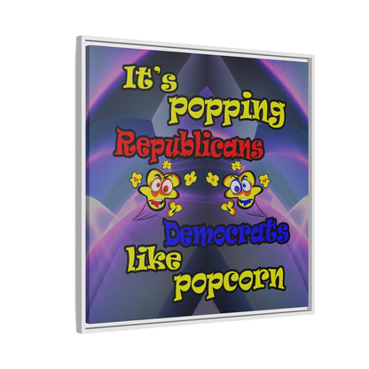 popping like popcorn - framed canvas art (grey-pink wave)