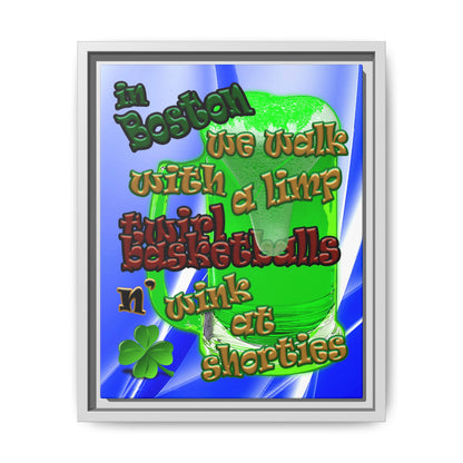 celtics logo - framed canvas art (blue-white wave)