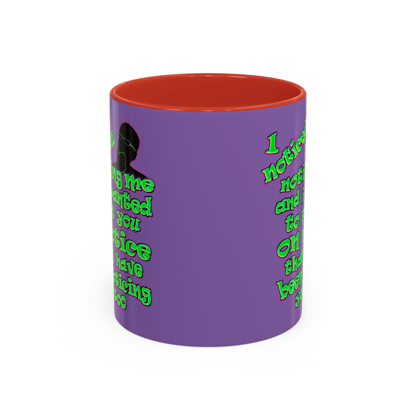 noticed you noticing - Accent Mug (light purple)