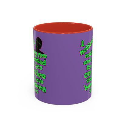 noticed you noticing - Accent Mug (light purple)