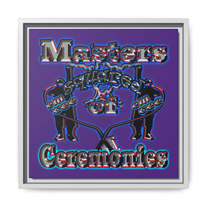 em cee squared - framed canvas art (purple)