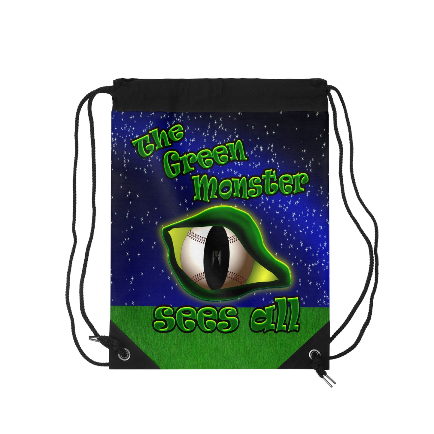 green monster - Drawstring Bag ('snoops' background)