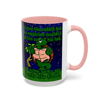 turtle race - Accent Mug ('snoops' background)