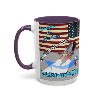 shoot for the stars - Accent Mug (light grey)