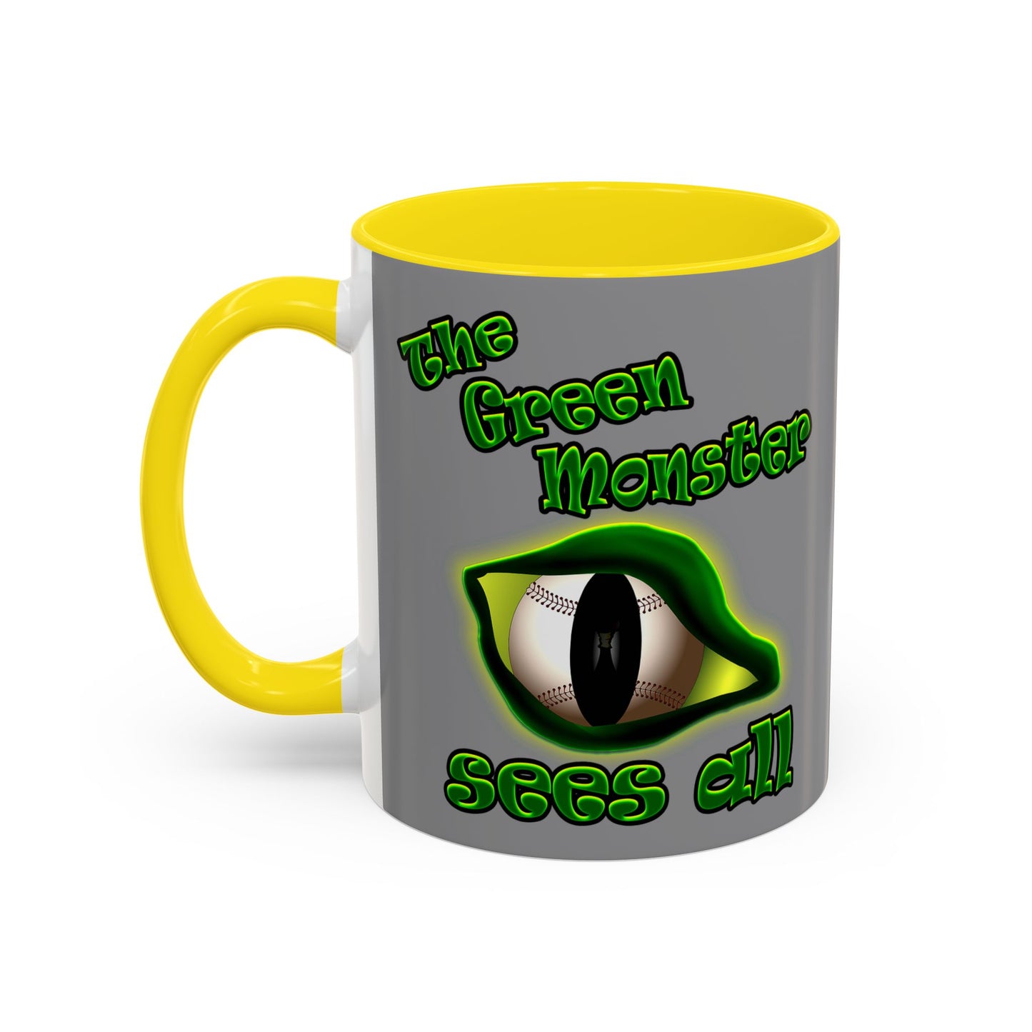 green monster - Accent Mug (grey)