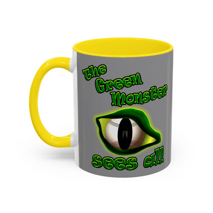green monster - Accent Mug (grey)