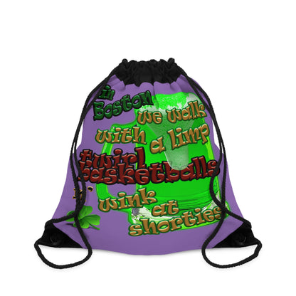 celtics logo - Drawstring Bag (light purple)