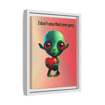 I don't care that your grey - framed canvas art (yellow-orange wave)