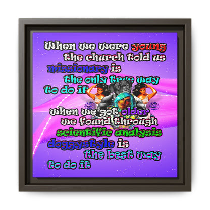 doggystyle - framed canvas art (purple-pink wave)