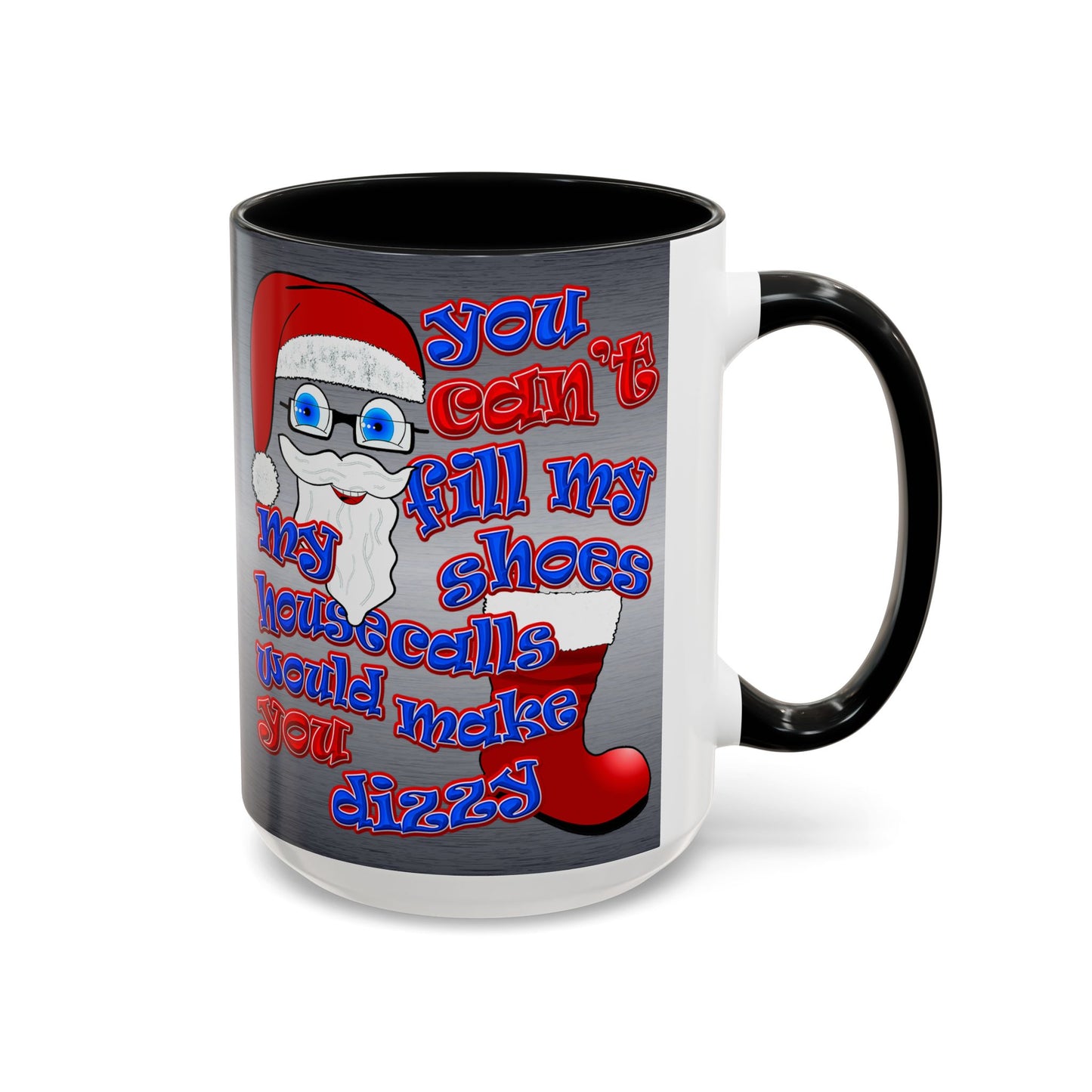 santa's shoes - Accent Mug (brushed nickel)