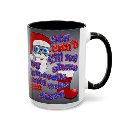 santa's shoes - Accent Mug (brushed nickel)