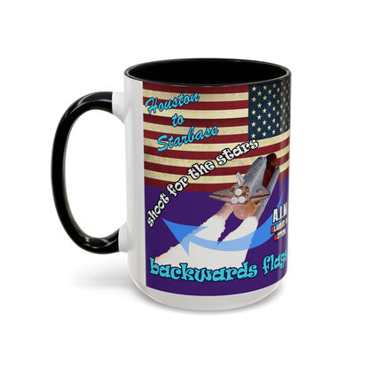 shoot for the stars - Accent Mug (purple)