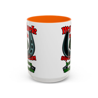 my luck - Accent Mug (white)