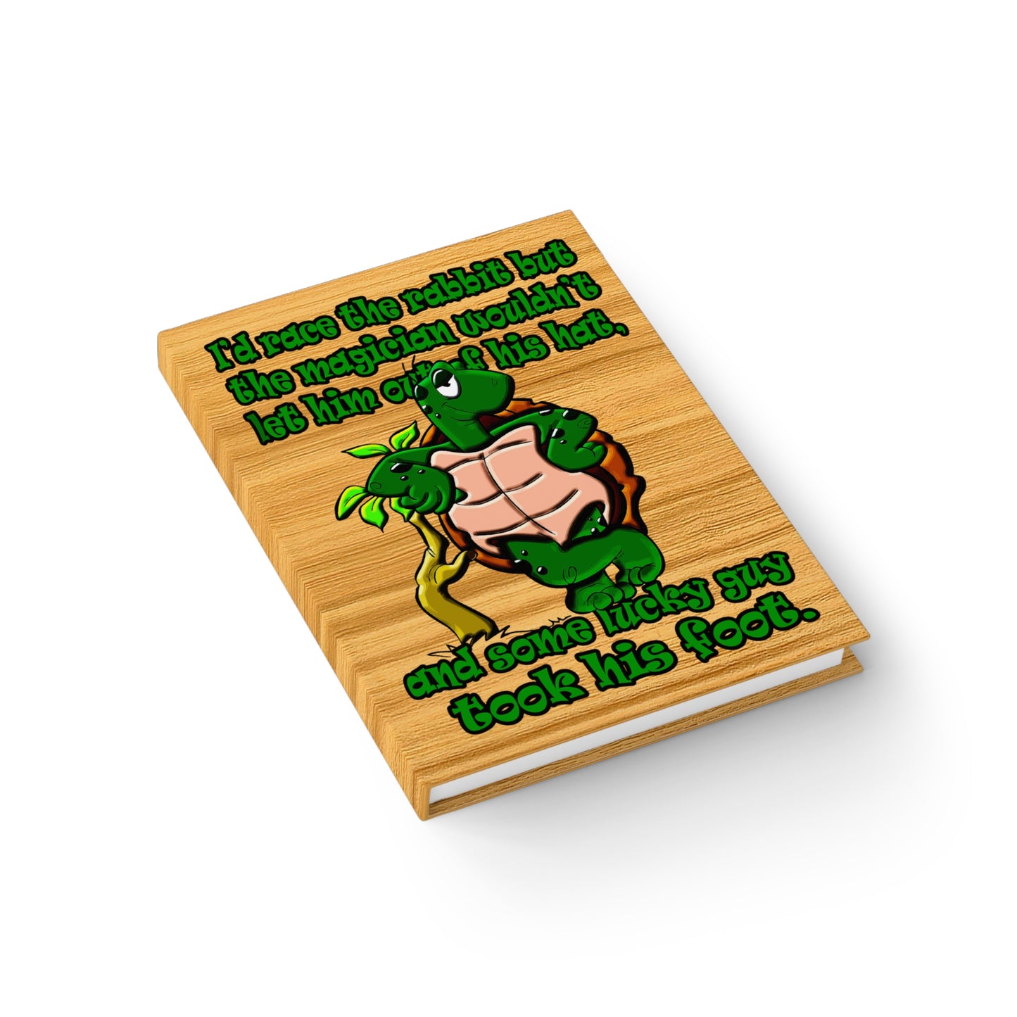 turtle race - journal-blank (butterscotch wood finish)