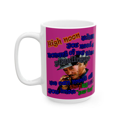 high noon - White Mug (pink)
