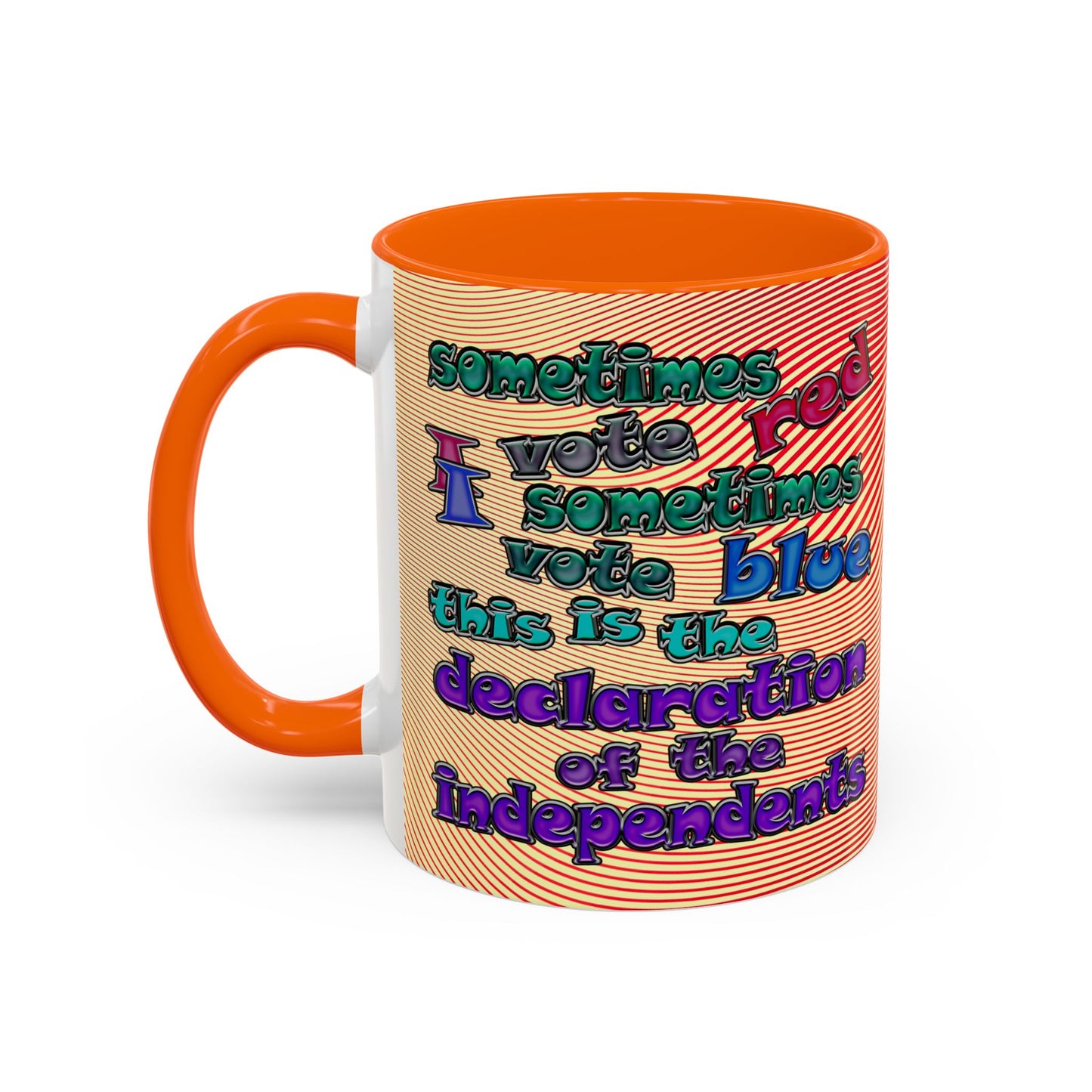 declaration of the independents - Accent Mug (yellow-orange wave)