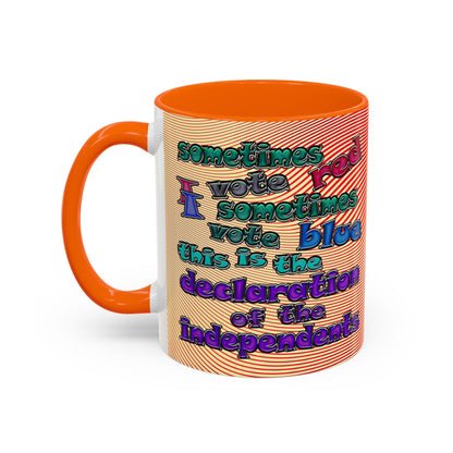 declaration of the independents - Accent Mug (yellow-orange wave)
