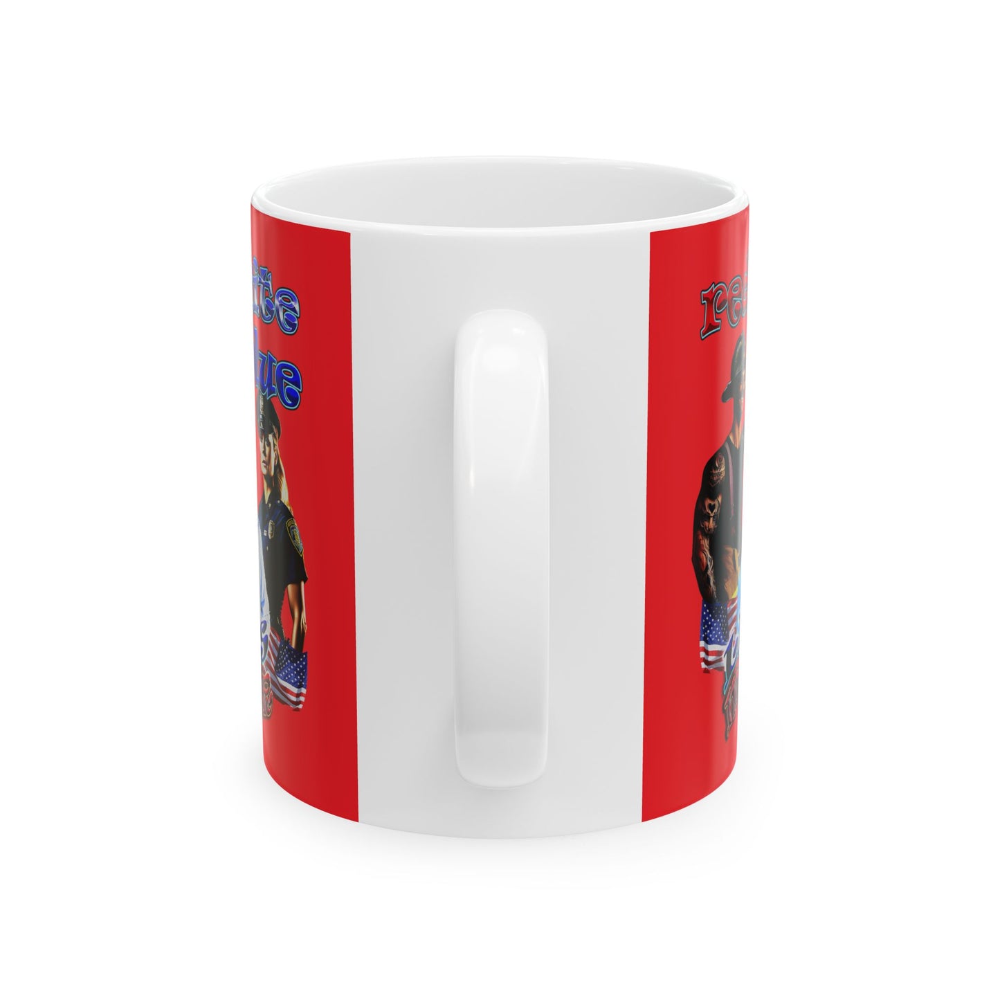 rw&b lives matter - White Mug (red)
