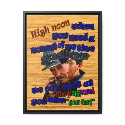 high noon - framed canvas art (butterscotch wood finish)