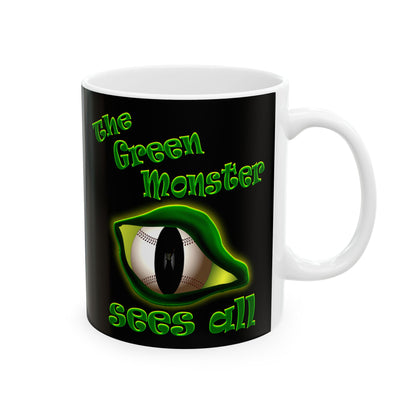 green monster - White Mug (black)