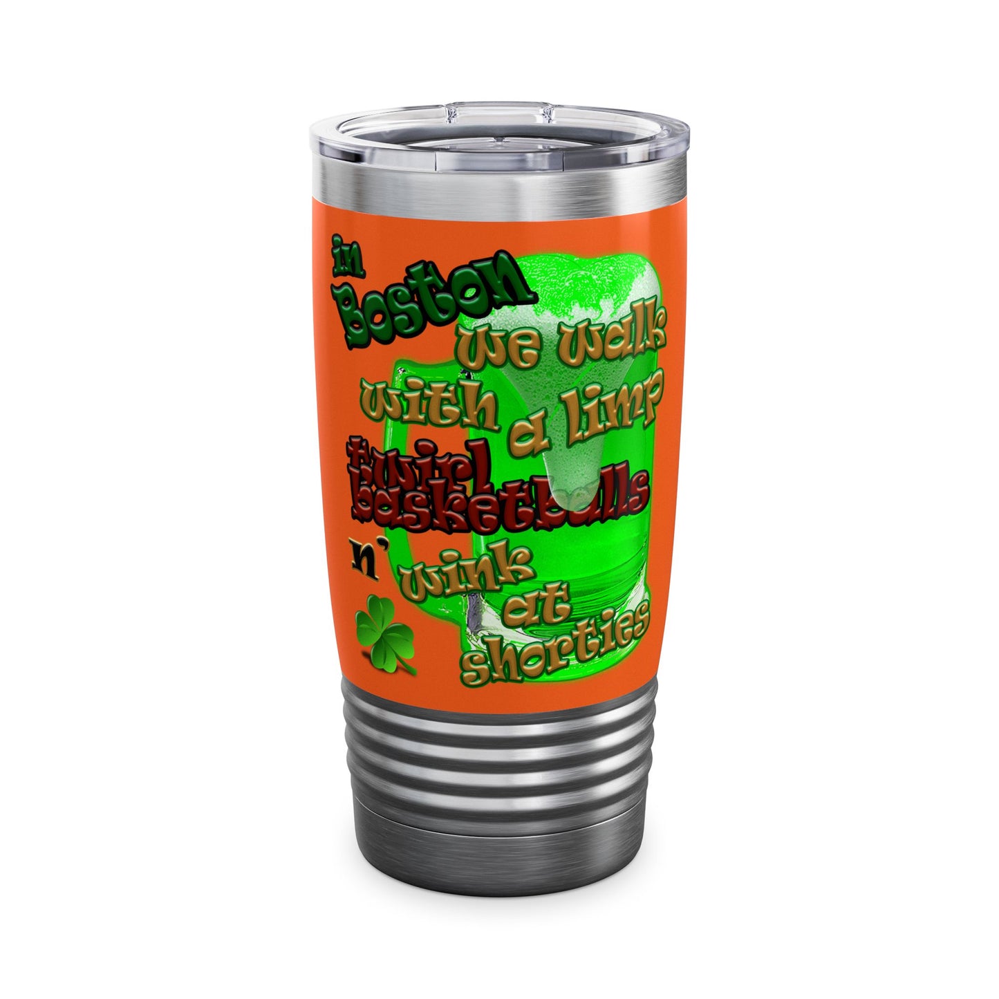 celtics logo - Ringneck Tumbler, 20oz (orange)