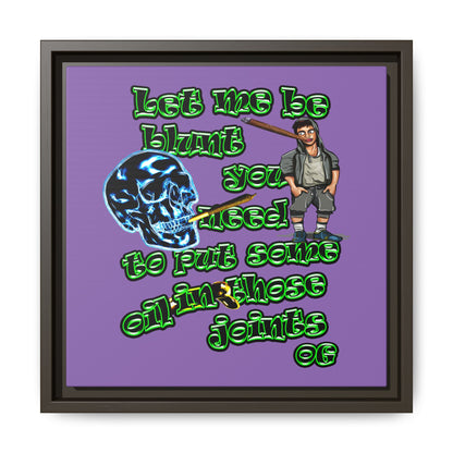 og - framed canvas art (light purple)