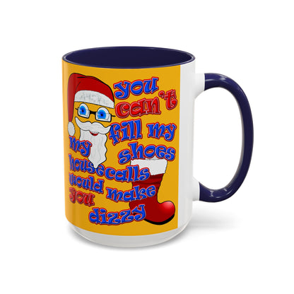 santa's shoes - Accent Mug (yellow)